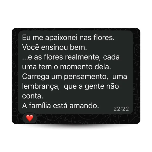 Depoimento de aluna Jardim de Linhas comentário real print número 7