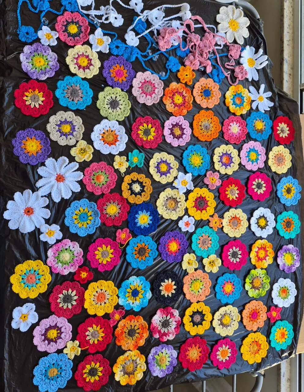 Peça de crochê feita por Maria, aluna do Jardim de Linhas