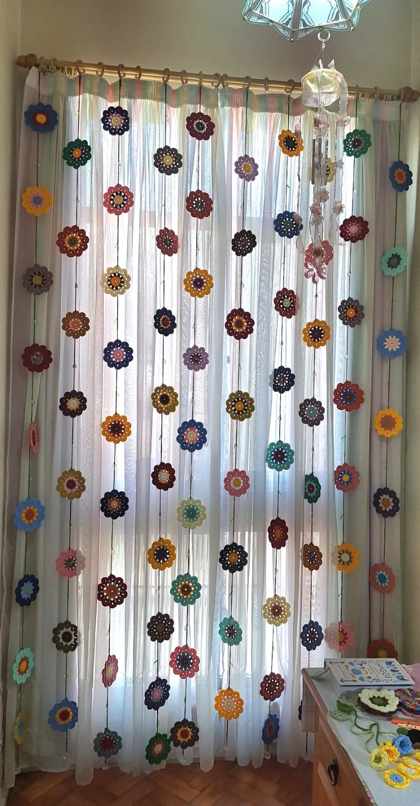 Peça de crochê feita por Maria, aluna do Jardim de Linhas