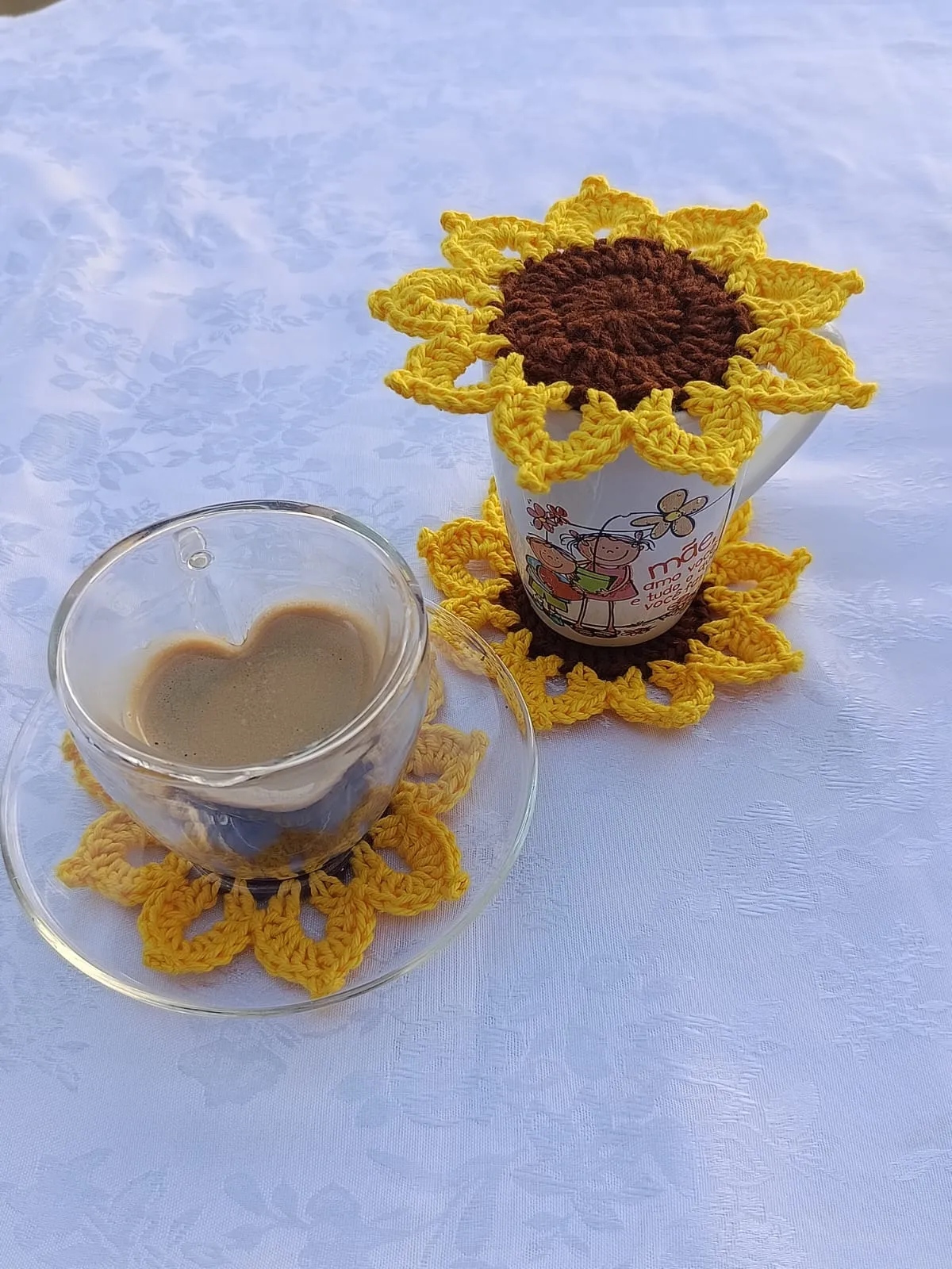 Peça de crochê feita por aluna do Jardim de Linhas