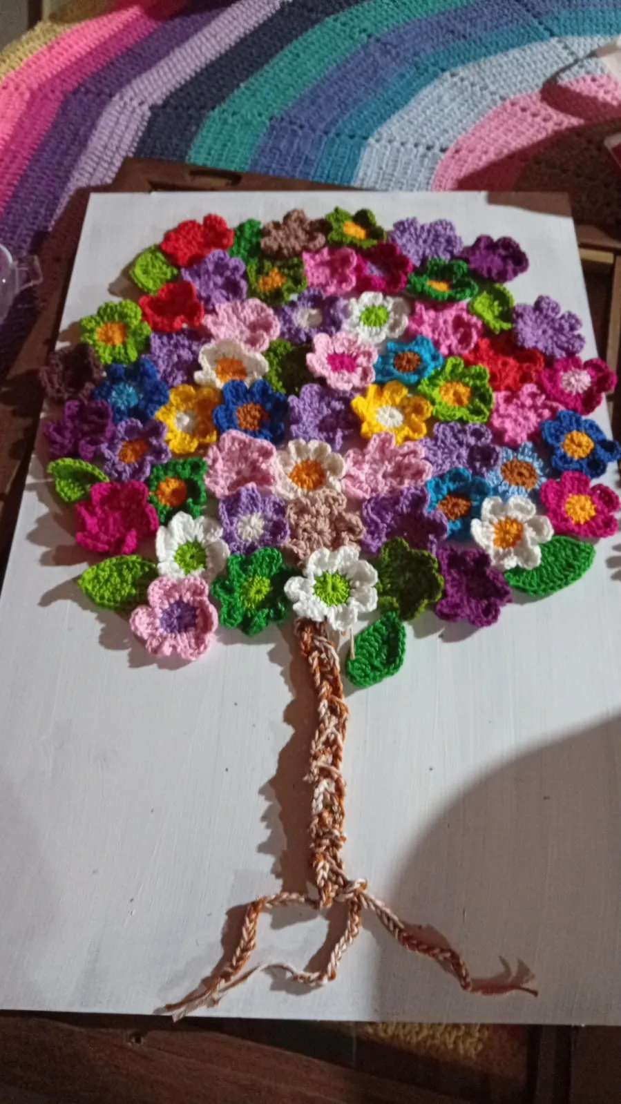 Peça de crochê feita por Solange, aluna do Jardim de Linhas