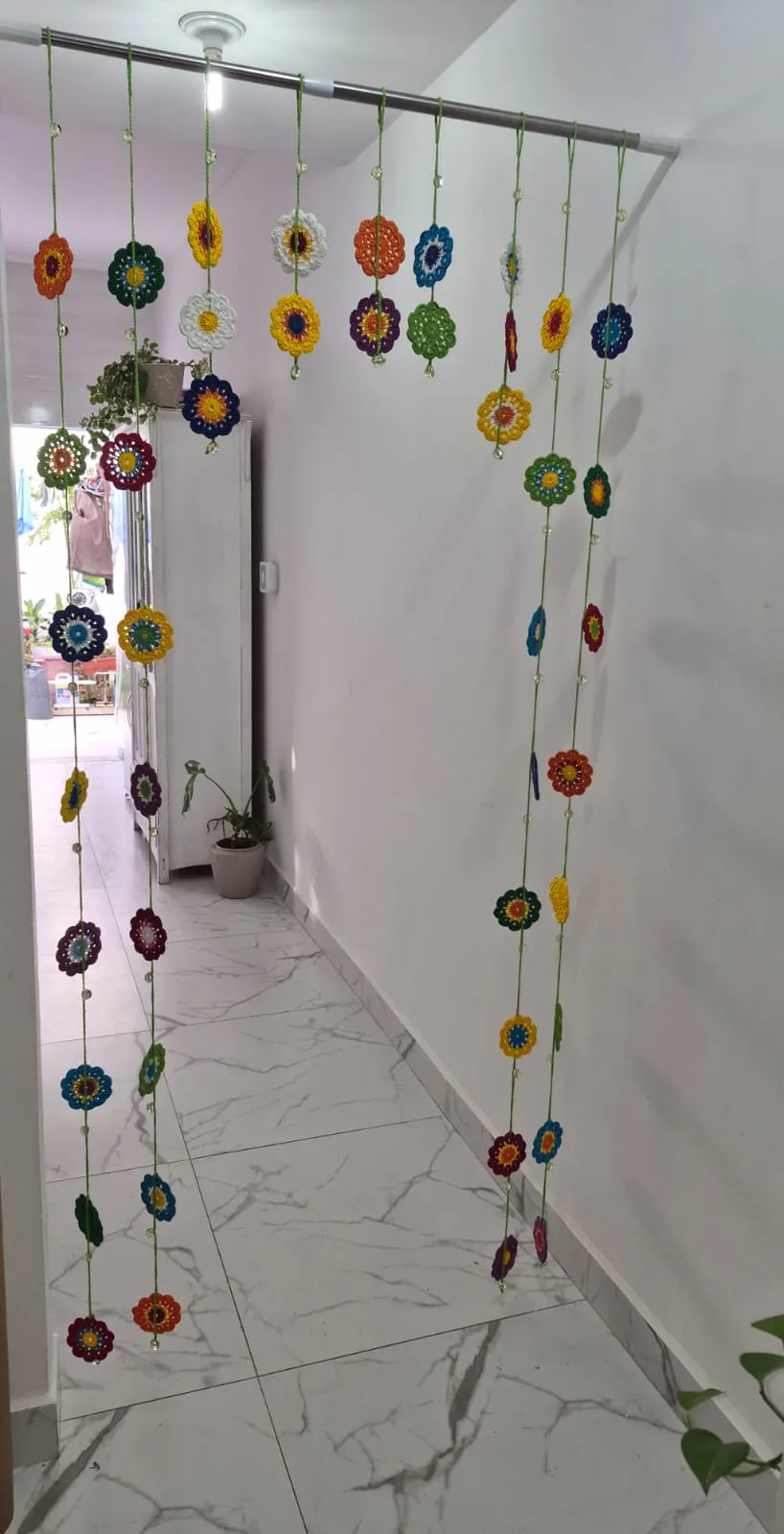Peça de crochê feita por aluna do Jardim de Linhas